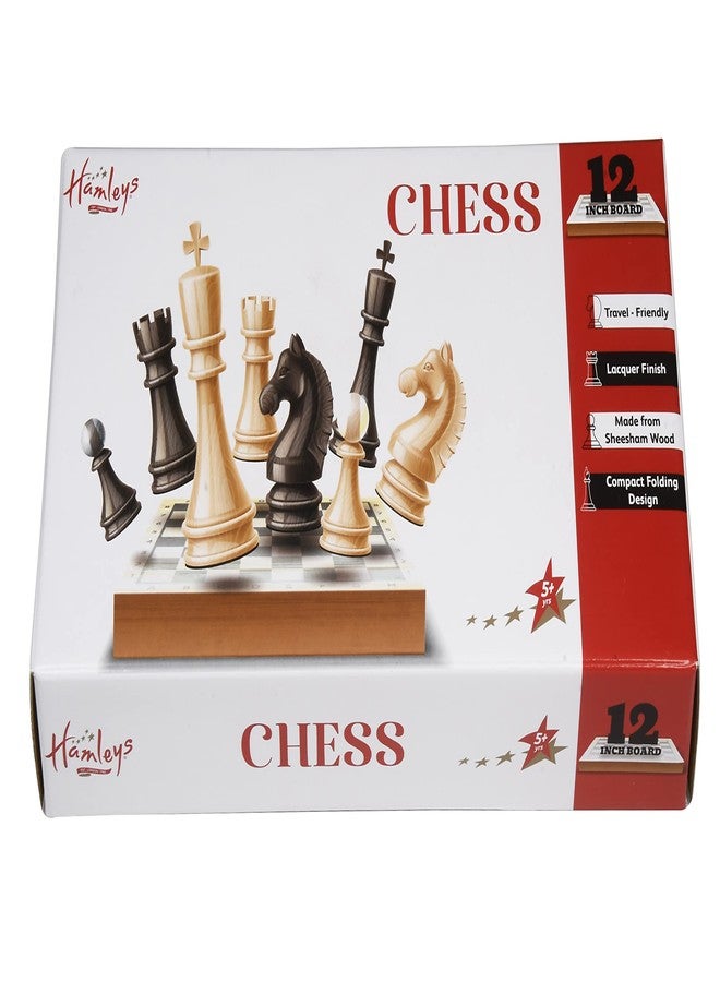 Hamleys 12 inches Wooden Travel Folding Sheesham Magnetic Chess Set for Kids 5Y+, Multicolour | Safe & Gift-Friendly - Image 4